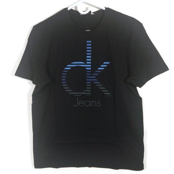 CALVIN KLEIN Jeans MEN'S Cotton Short Sleeve T-Shirt Navy Size M NWT - Picture 1 of 7